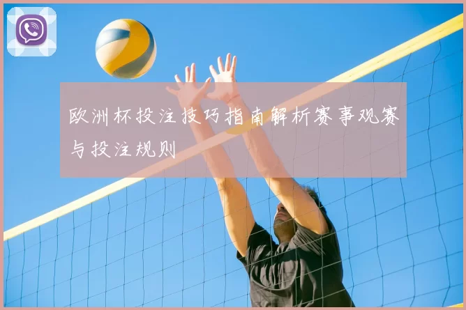 欧洲杯投注技巧指南解析赛事观赛与投注规则